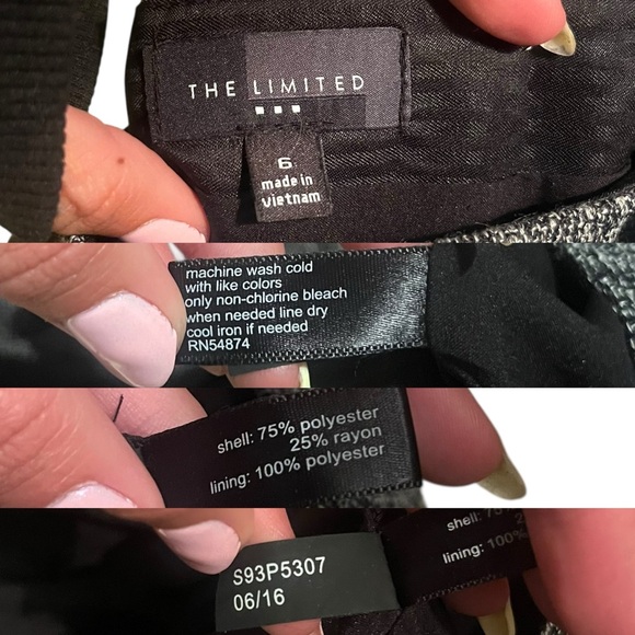 The Limited Black and White Textured Pencil Skirt - Picture 3 of 15